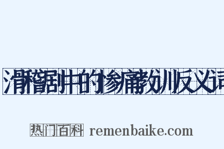 滑稽剧中的惨痛教训反义词是什么意思的图片